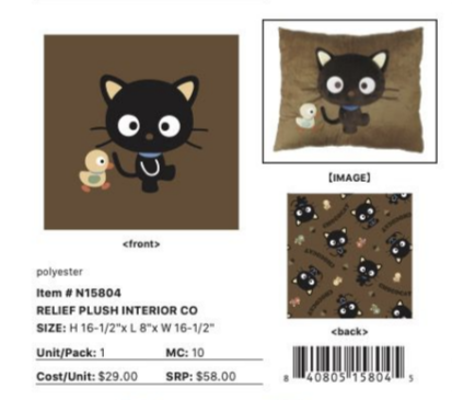 Chococat Interior Relief Plush