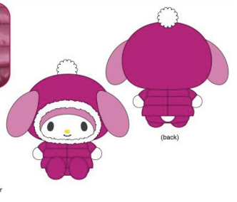 My Melody Hooded Puffer Jacket 12 " Plush