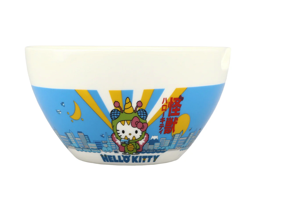 Hello Kitty Kaiju Ramen Bowl with Chopsticks