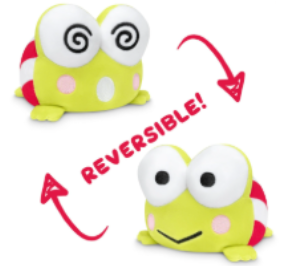 Keroppi x Teeturtle Happy/Dizzy Reversible Plush