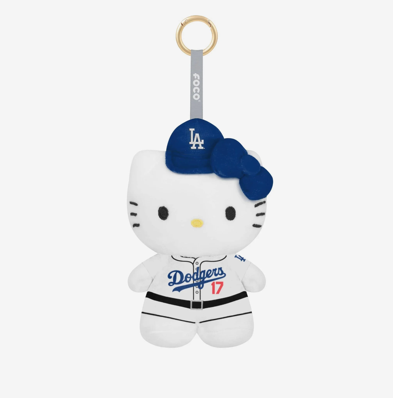 Hello Kitty Los Angeles Dodgers Shohei Ohtani 6" Plush Bag Charm Keychain