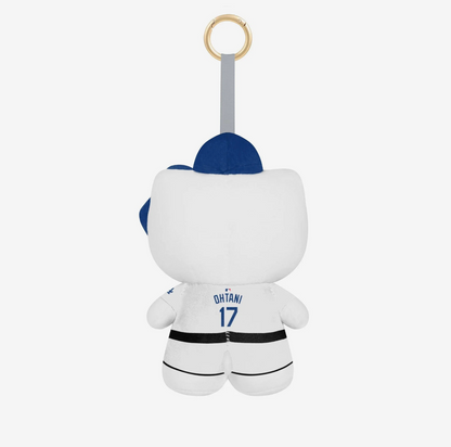 Hello Kitty Los Angeles Dodgers Shohei Ohtani 6" Plush Bag Charm Keychain