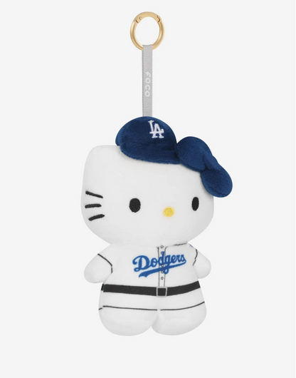Hello Kitty Los Angeles Dodgers 6" Plush Bag Charm Keychain