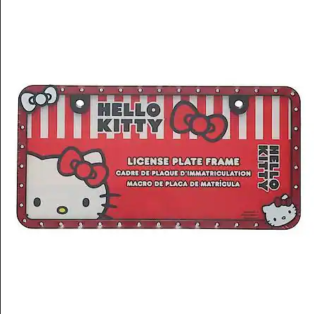 Hello Kitty Bow and Face Gem License Plate Frame