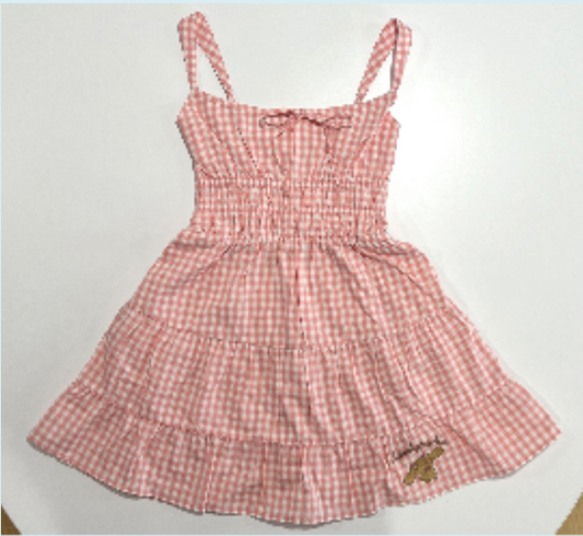 Lovely Mocha Gingham Dress