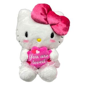 Hello Kitty You Are Loved Message Mascot Clip On Plush