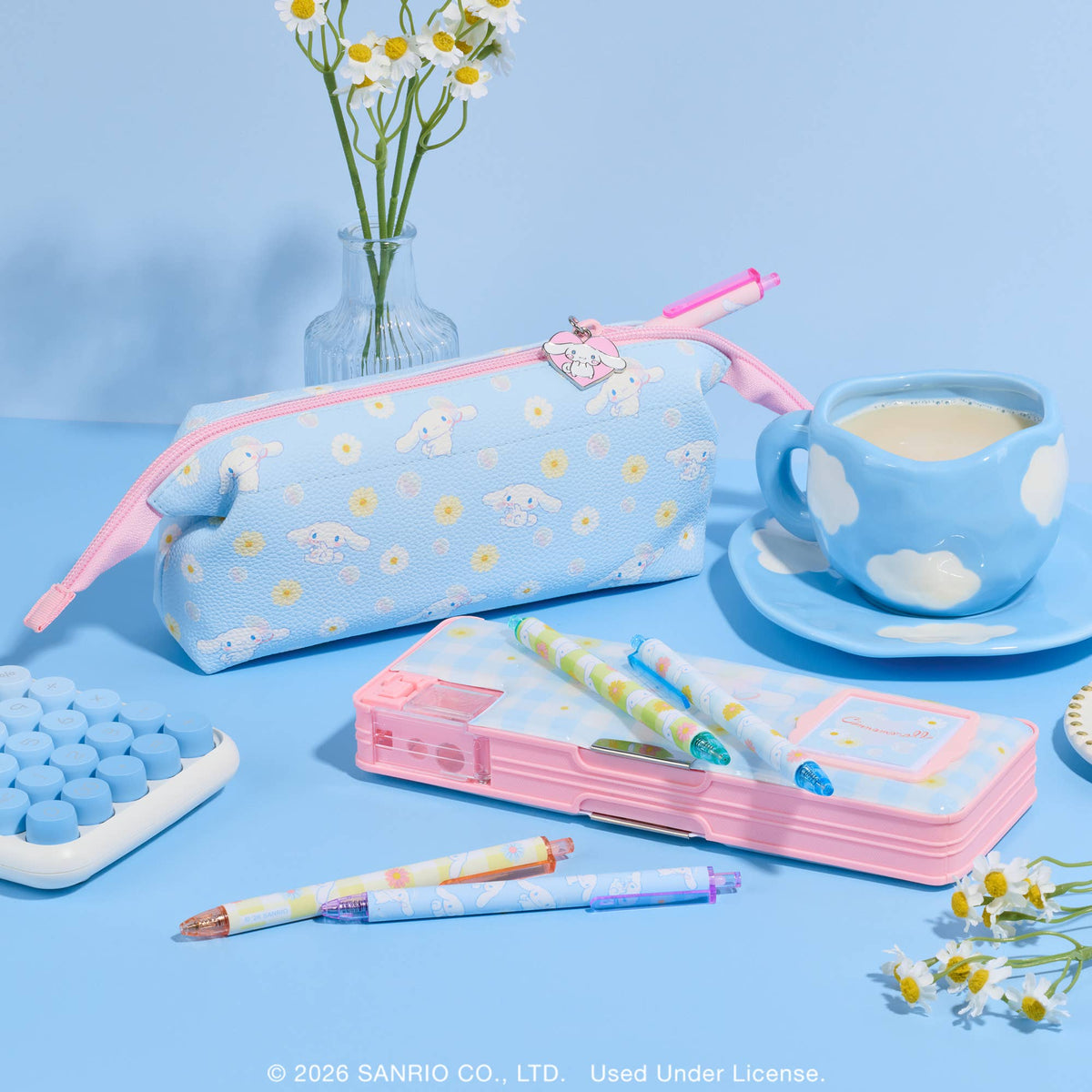 Sanrio Sweet Daisies Cinnamoroll™ Charmed Pencil Pouch