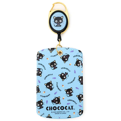 Chococat Orange Collar Card Case with Key Reel