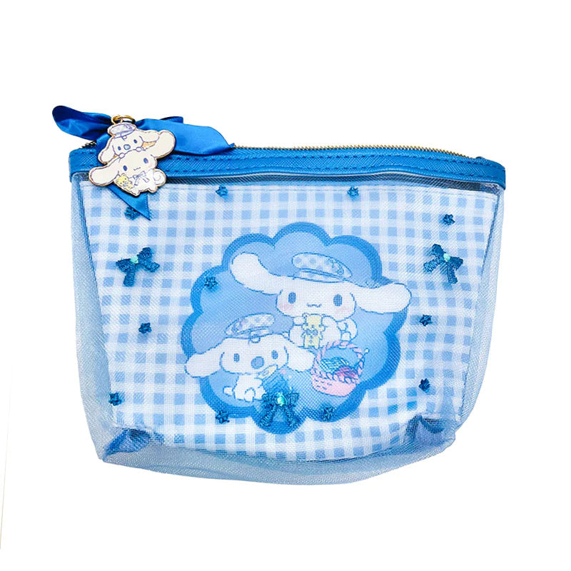 Cinnamoroll and Milk Hat Mesh Pouch