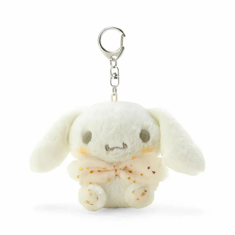 Sanrio Characters White Plush Keychain with Mascot
