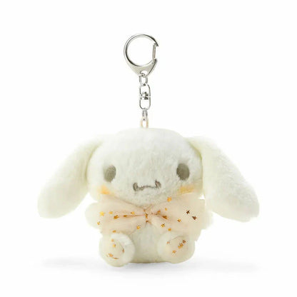 Sanrio Characters White Plush Keychain with Mascot
