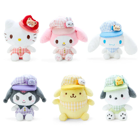 Sanrio Characters Gingham Casquette 8" Plush