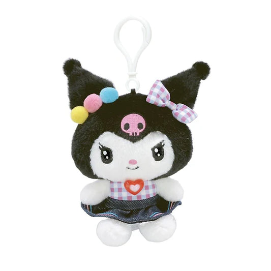 Kuromi Gingham Denim Mascot Clip On