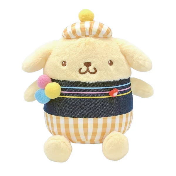 Pompompurin Gingham Denim 8" Plush