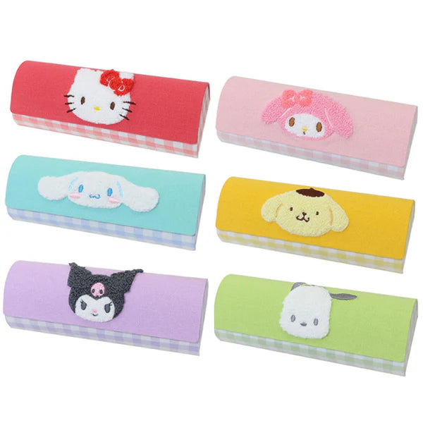 Sanrio Characters Chenille Gingham Glasses Case