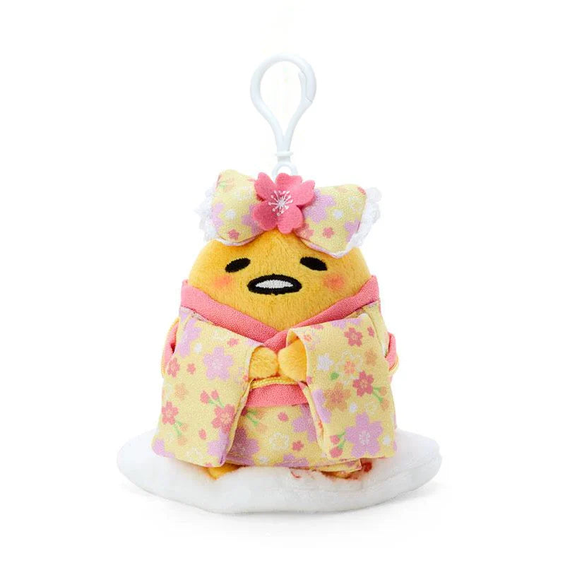 Gudetama Sakura Kimono Standing Mascot Clip On