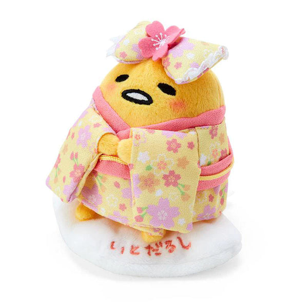 Gudetama Sakura Kimono Standing Mascot Clip On