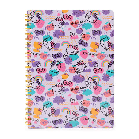 Hello Kitty Colorful Graffiti Spiral Notebook