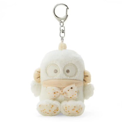 Sanrio Characters White Plush Keychain with Mascot