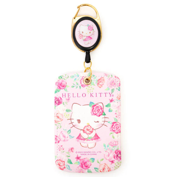 Hello Kitty Rose Card Case with Key Reel
