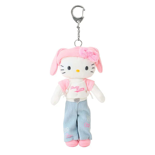 Hello Kitty Sanrio Closet Collection Keychain with Mascot (Casual Style 1)