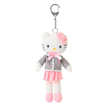 Hello Kitty Sanrio Closet Collection Keychain with Mascot (Uniform Style 1)
