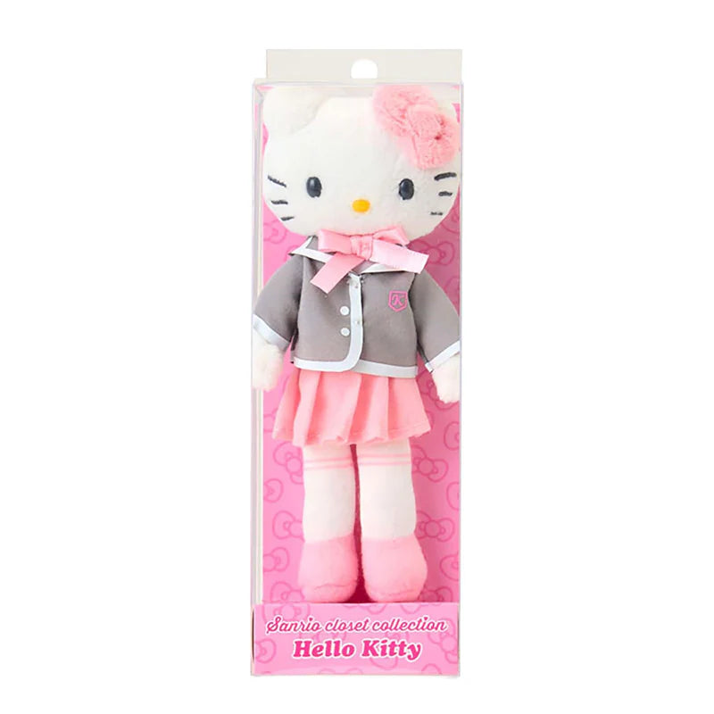 Hello Kitty Sanrio Closet Collection Keychain with Mascot (Uniform Style 1)