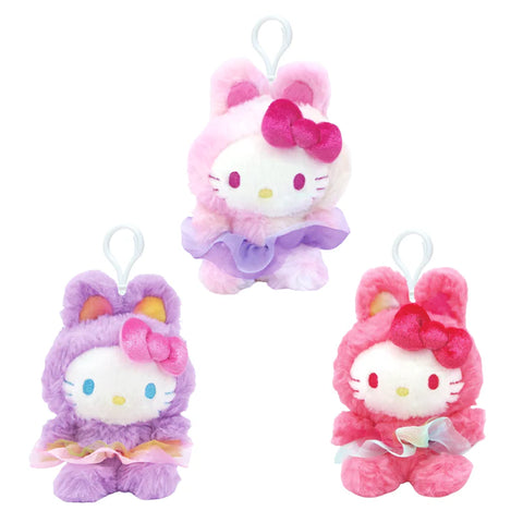 Hello Kitty Rainbow Bunny Mascot Clip On