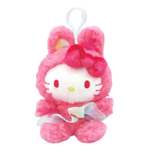 Hello Kitty Rainbow Bunny Mascot Clip On