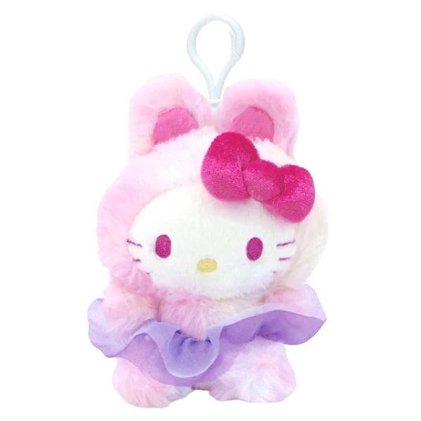 Hello Kitty Rainbow Bunny Mascot Clip On