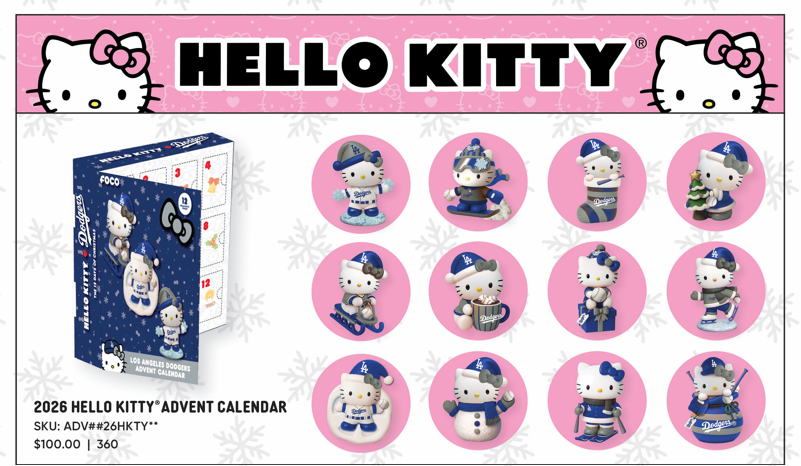 Hello Kitty Dodgers Bobblehead Advent Calendar