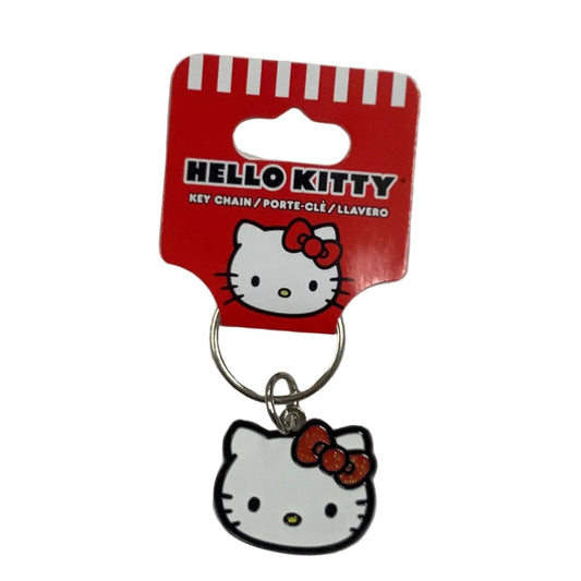 Hello Kitty Glitter Bow Metal Keychain