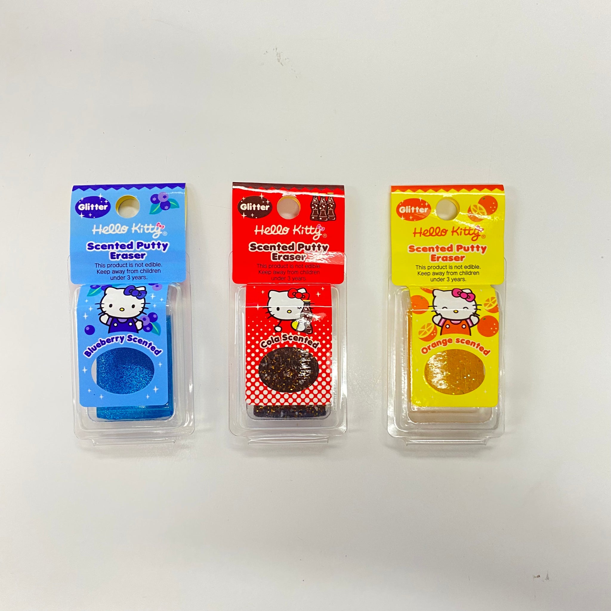 Hello Kitty Assorted Glitter Scented Putty Erasers
