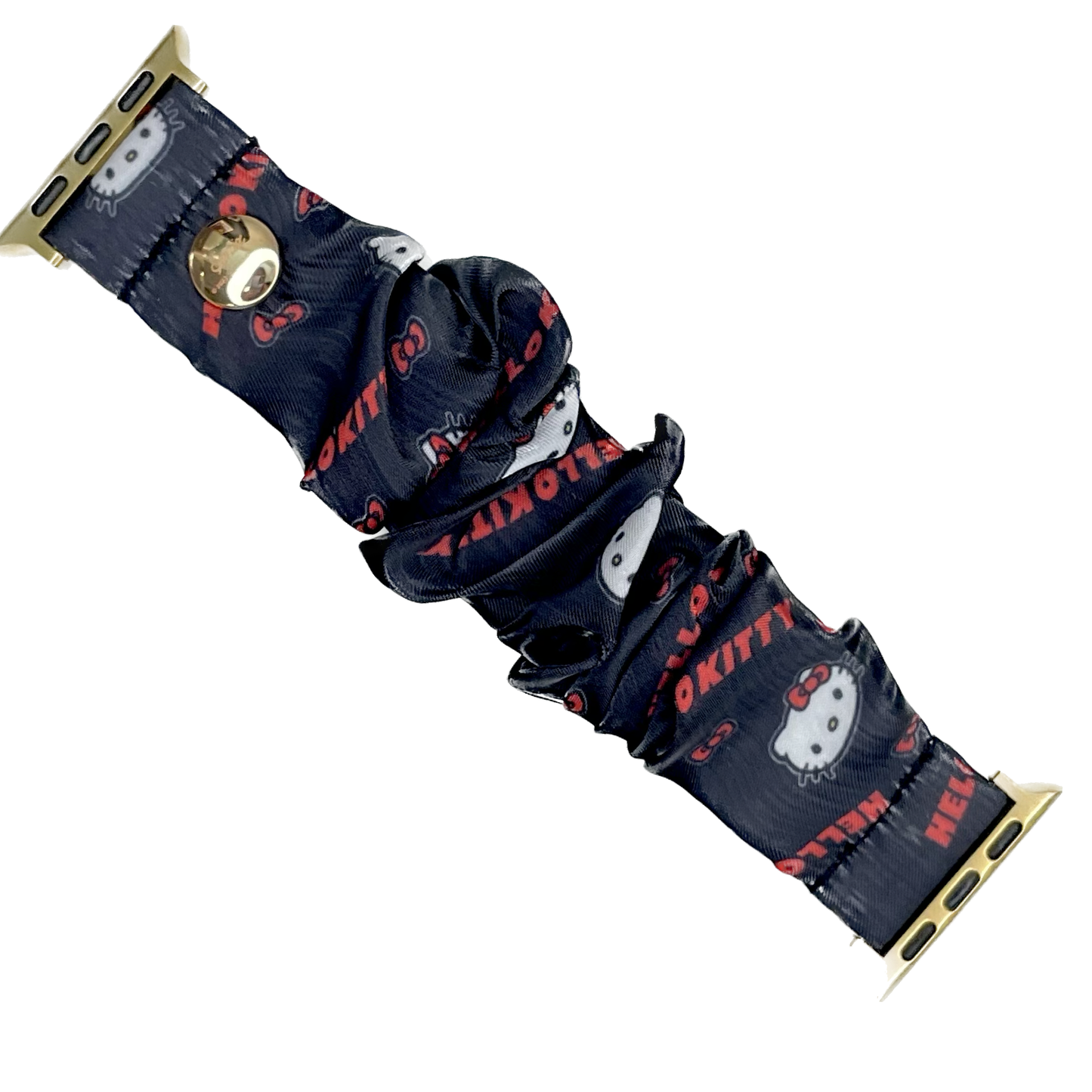 Classic Hello Kitty Black Scrunchie Apple Watchband
