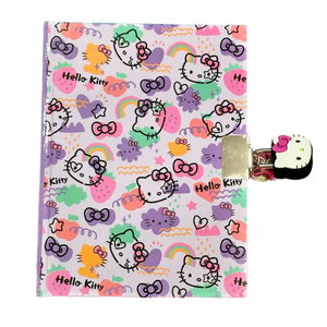Hello Kitty Colorful Graffiti Locking Diary