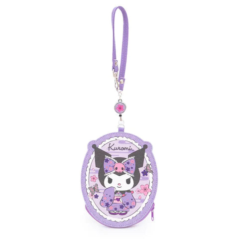 Kuromi Kimono Diecut Card Case with Key Reel