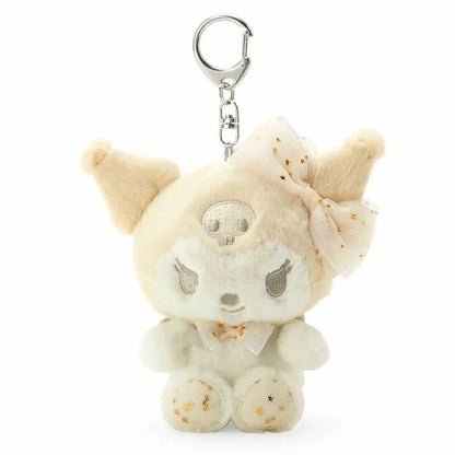 Sanrio Characters White Plush Keychain with Mascot