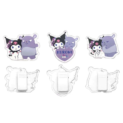 Kuromi & Baku Charming Floral Clip Set