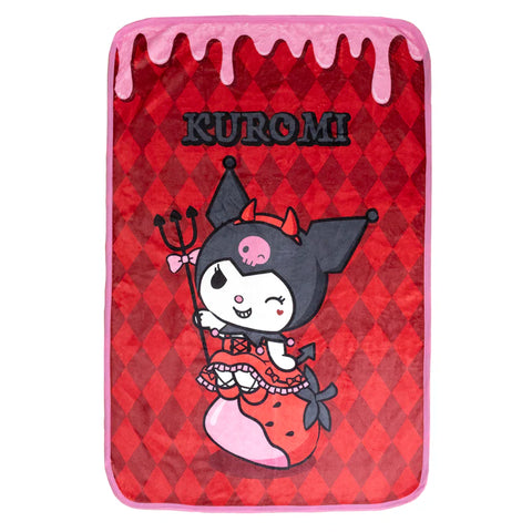 Kuromi Strawberry Throw Blanket