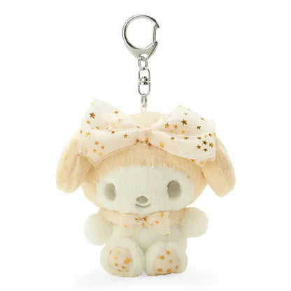 Sanrio Characters White Plush Keychain with Mascot