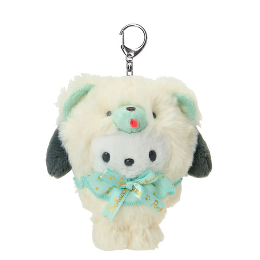 Pochacco Fluffy Bear Keychain with Mascot