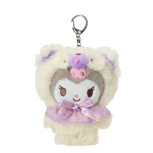 Kuromi Fluffy Bear Keychain with Mascot