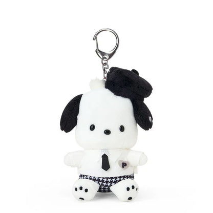 Pochacco Monochrome Mascot Plush Keychain