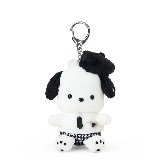 Pochacco Monochrome Mascot Plush Keychain