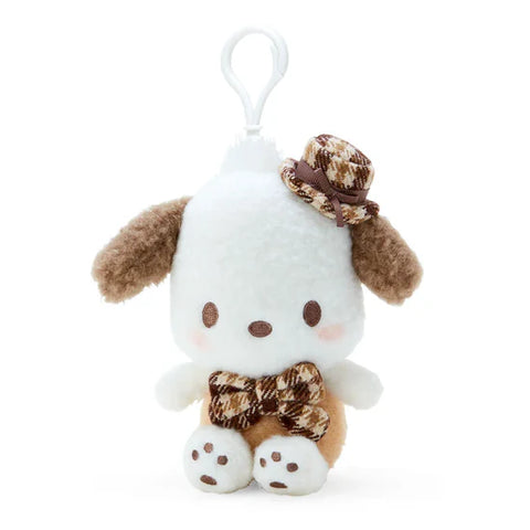 Pochacco Mocha Checkered Mascot Clip On