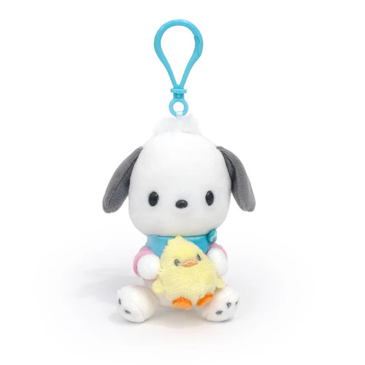 Pochacco Pastel Check Mascot Clip On