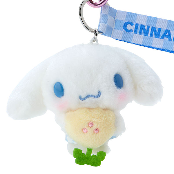 Sanrio Characters Pastel Check Keyring with Mascot