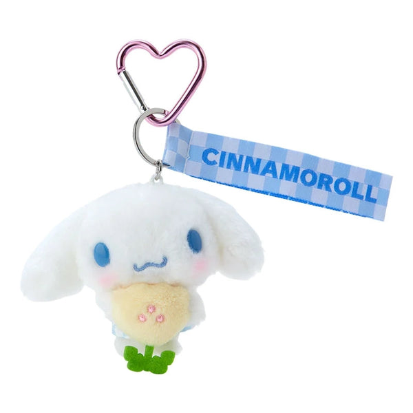 Sanrio Characters Pastel Check Keyring with Mascot