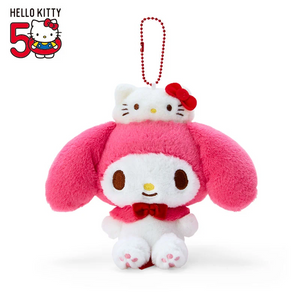 Hello Kitty My Melody 50th Anniversary Mascot with Ball Chain