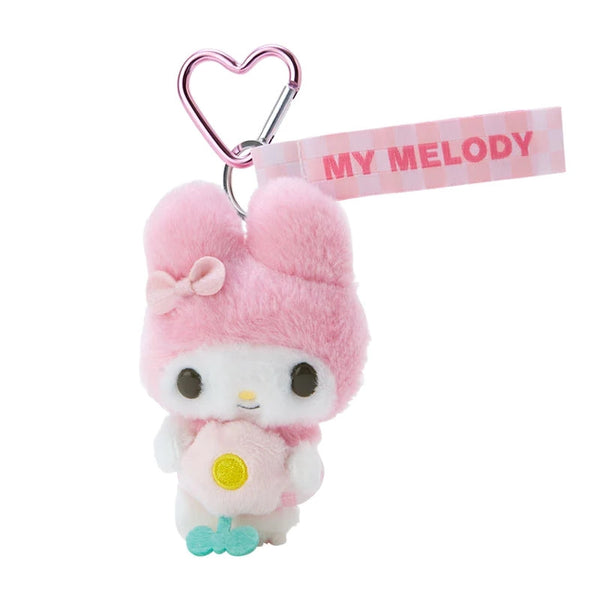 Sanrio Characters Pastel Check Keyring with Mascot